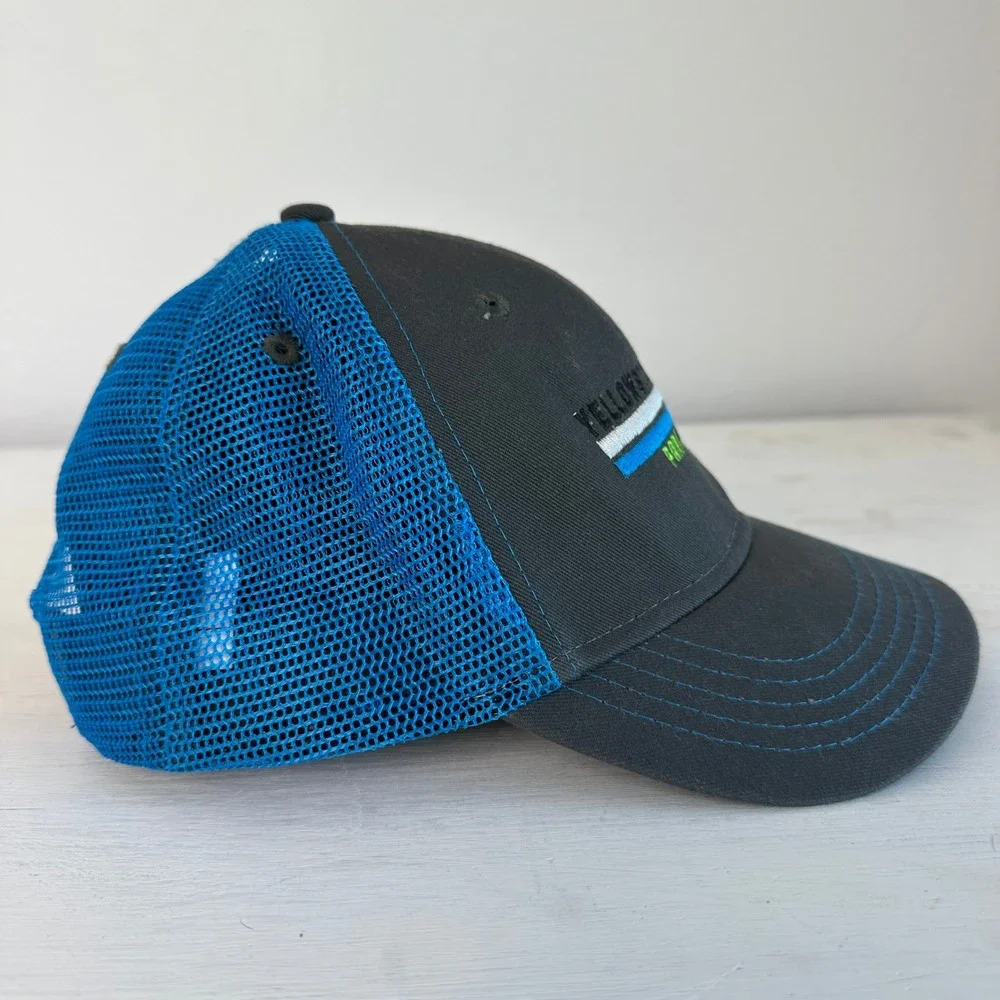 Ouray Sportswear Trucker Hat Youth 51254 Yellowstone National Park Black Blue